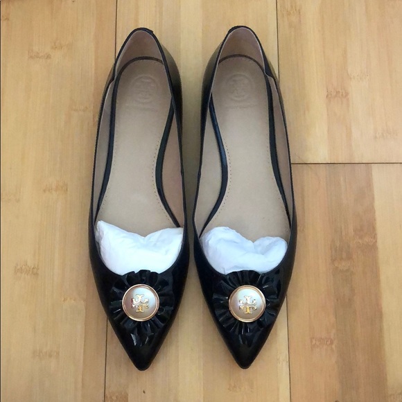 TORY BURCH - Melody Flat Leather Flats - Picture 2 of 4